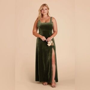 Birdy Grey Alex Forest Green Velvet Maxi Dress Gown Size 1X